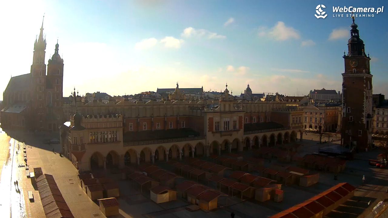Kraków - widok na Rynek Główny - 21 marzec 2026, 07:42