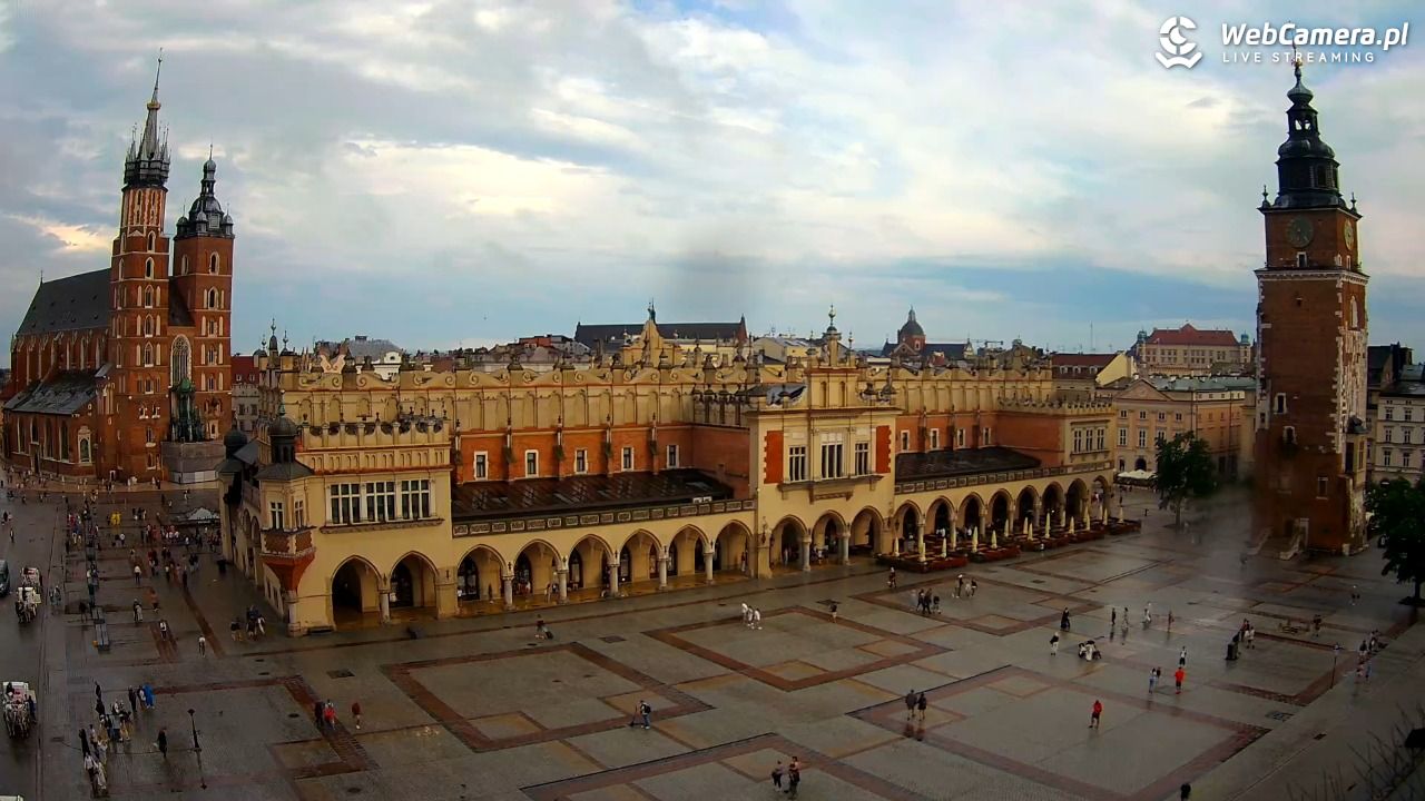 Kraków - widok na Rynek Główny - 19 lipiec 2026, 18:26