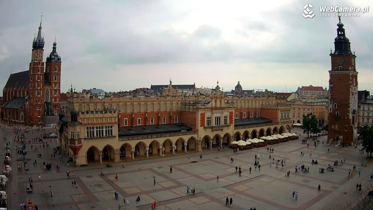 Kraków - widok na Rynek Główny - 19 lipiec 2026, 19:53