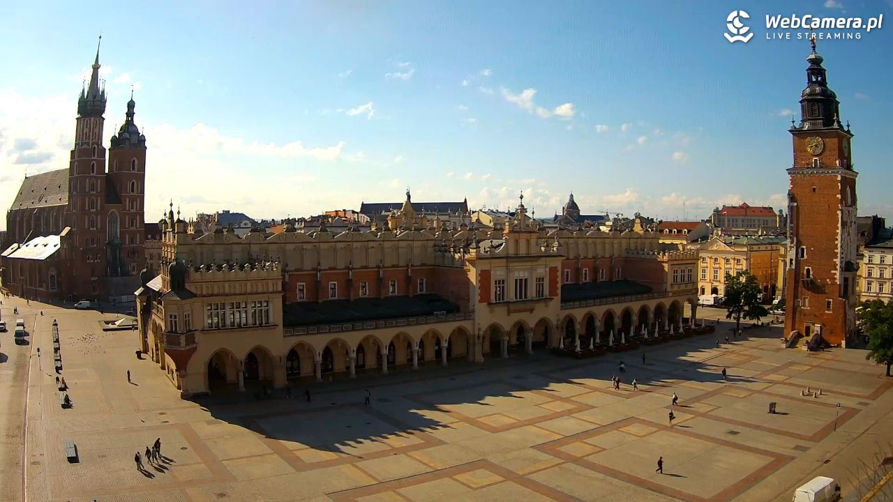 Kraków - widok na Rynek Główny - 22 lipiec 2026, 08:37