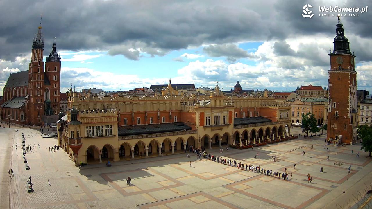 Kraków - widok na Rynek Główny - 21 lipiec 2026, 09:33