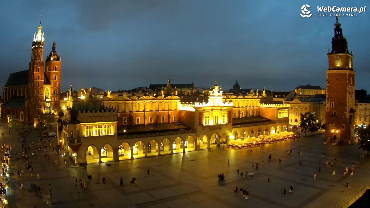 Kraków - widok na Rynek Główny - 19 lipiec 2026, 21:15