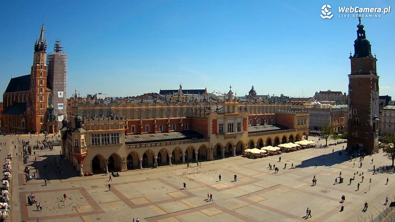 Kraków - widok na Rynek Główny - 28 kwiecień 2025, 14:01