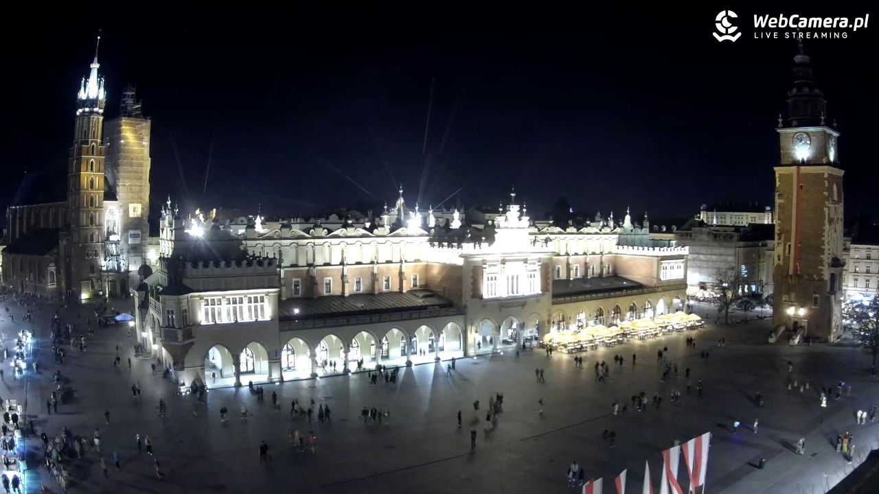Kraków - widok na Rynek Główny - 01 maj 2025, 22:23