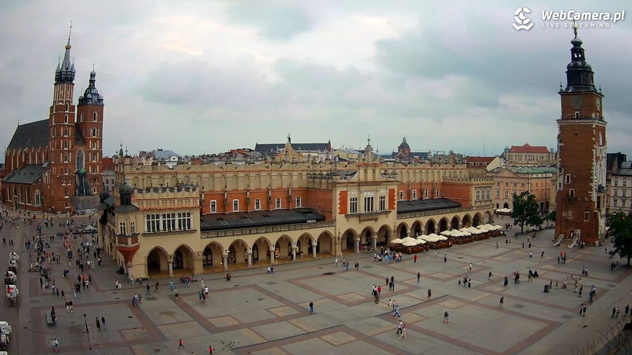 Kraków - widok na Rynek Główny - 19 lipiec 2026, 19:58