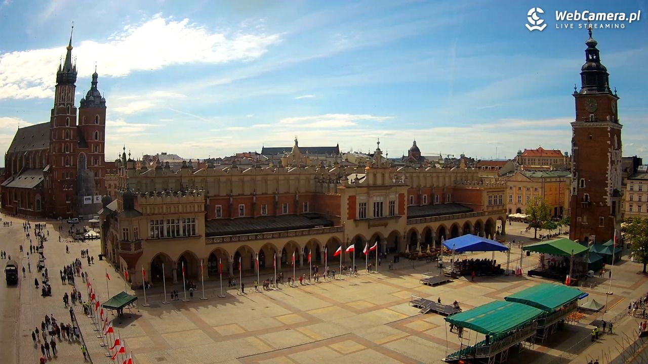 Kraków - widok na Rynek Główny - 29 maj 2026, 10:01