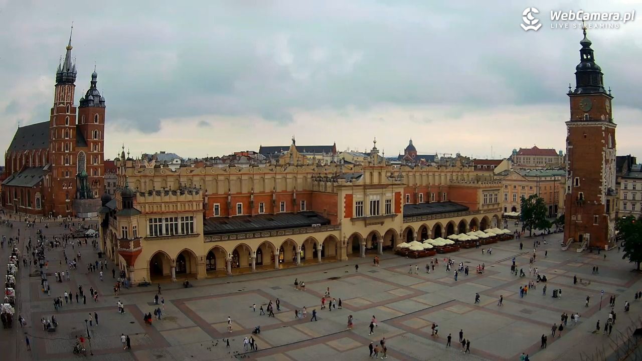 Kraków - widok na Rynek Główny - 19 lipiec 2026, 19:48