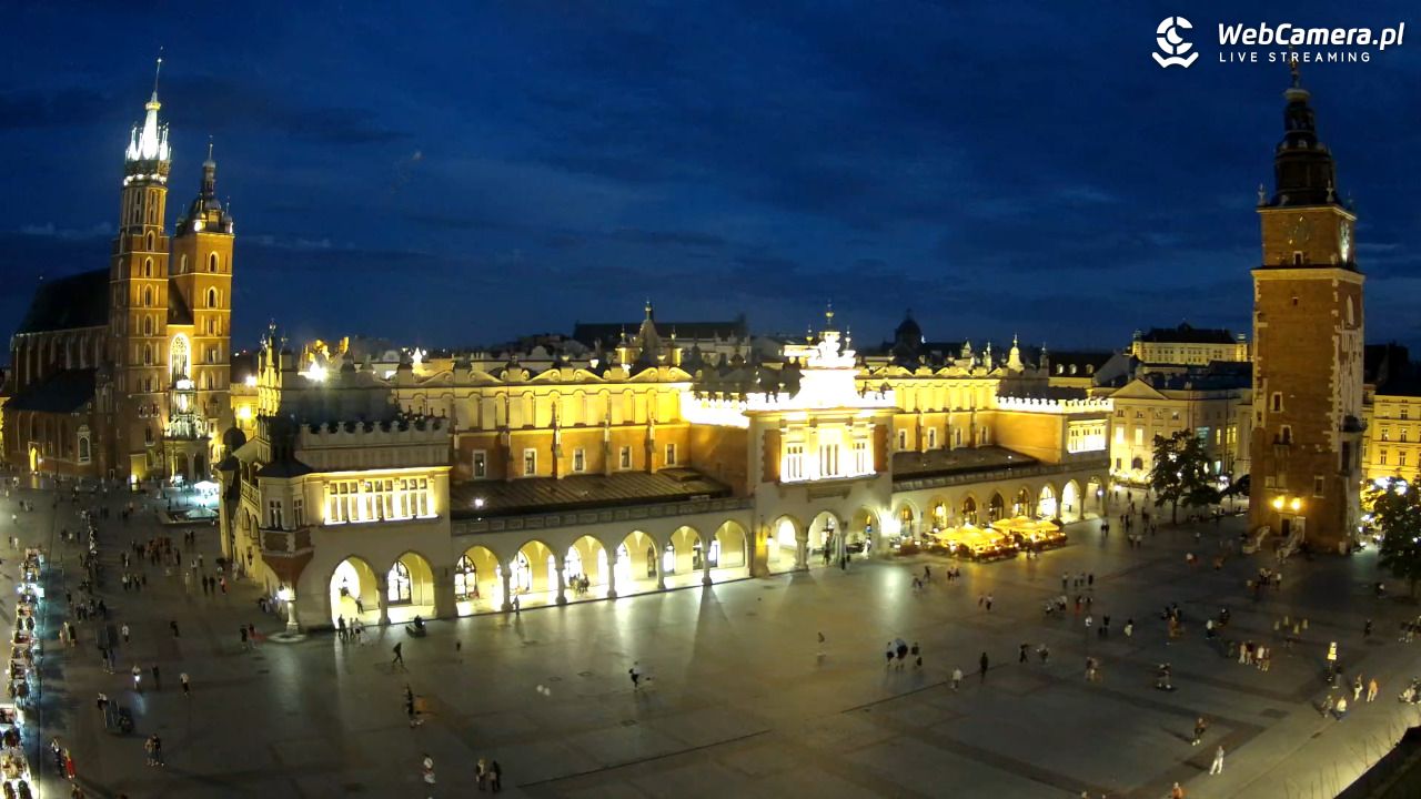 Kraków - widok na Rynek Główny - 16 wresień 2026, 19:29
