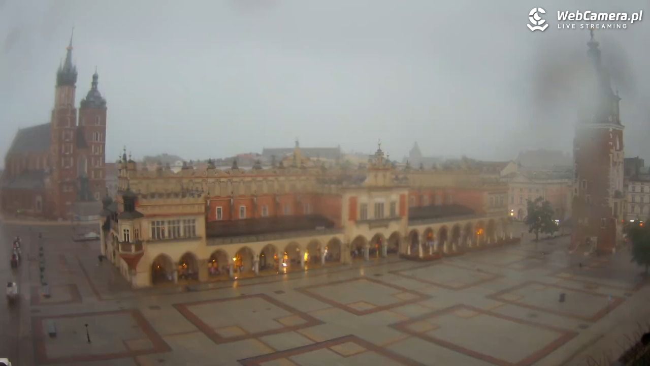 Kraków - widok na Rynek Główny - 19 lipiec 2026, 17:15