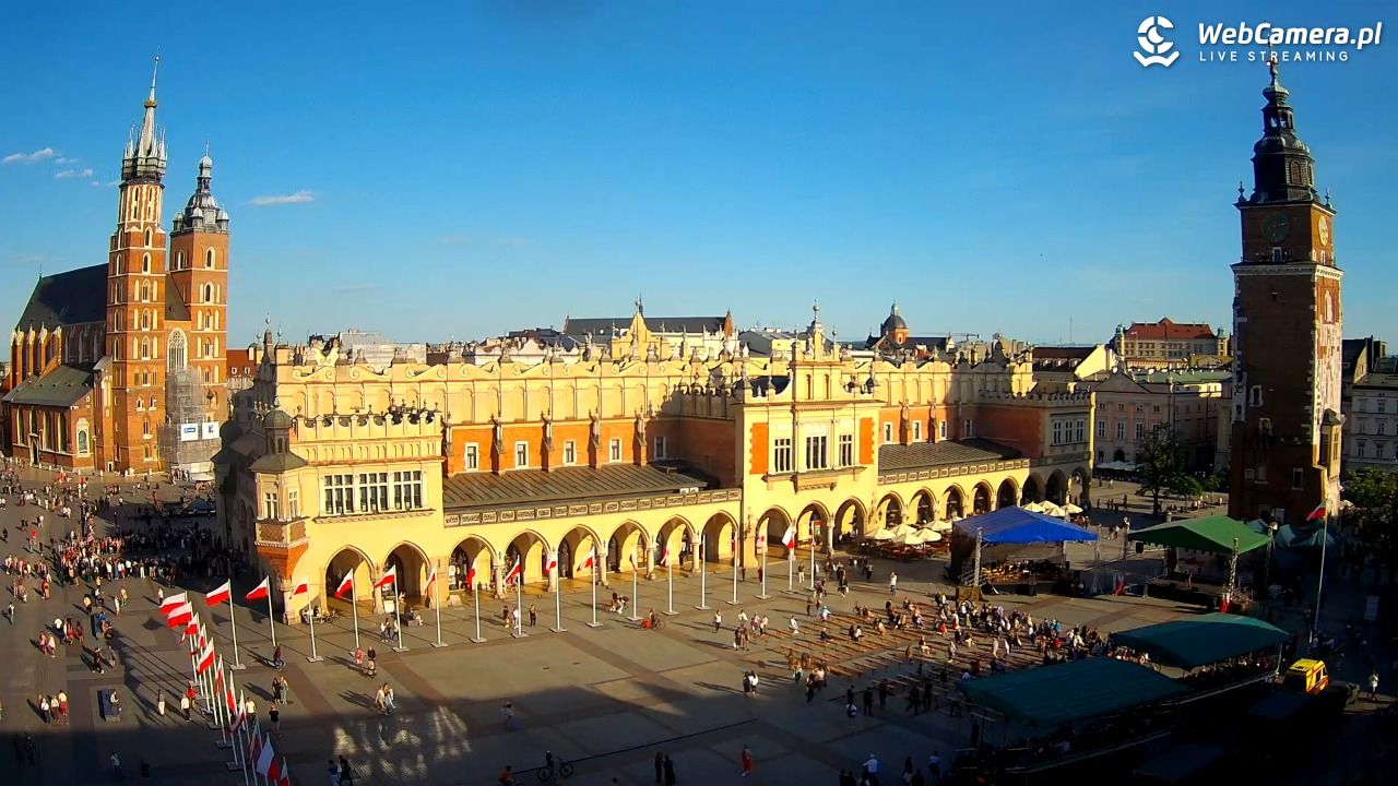 Kraków - widok na Rynek Główny - 29 maj 2026, 18:16
