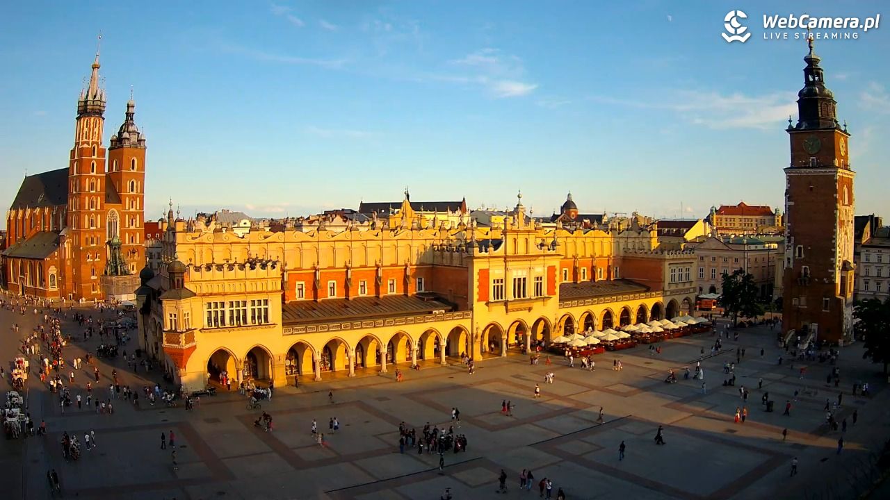 Kraków - widok na Rynek Główny - 22 lipiec 2026, 18:53