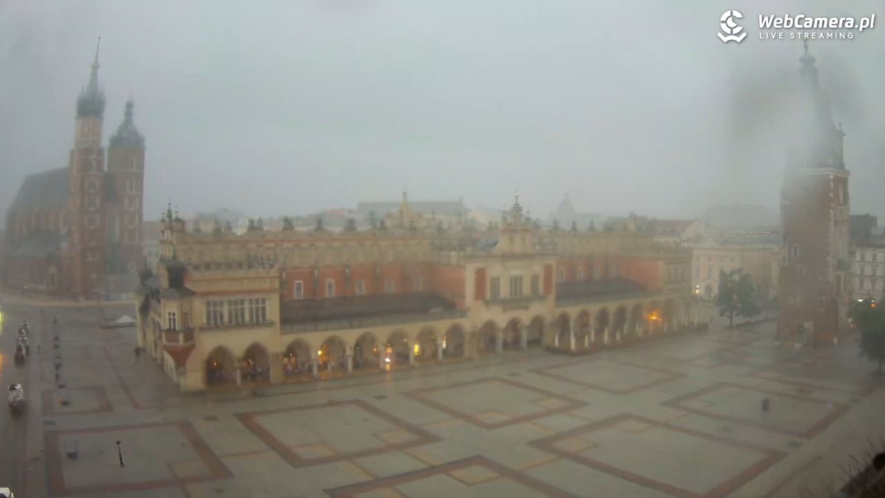 Kraków - widok na Rynek Główny - 19 lipiec 2026, 17:17