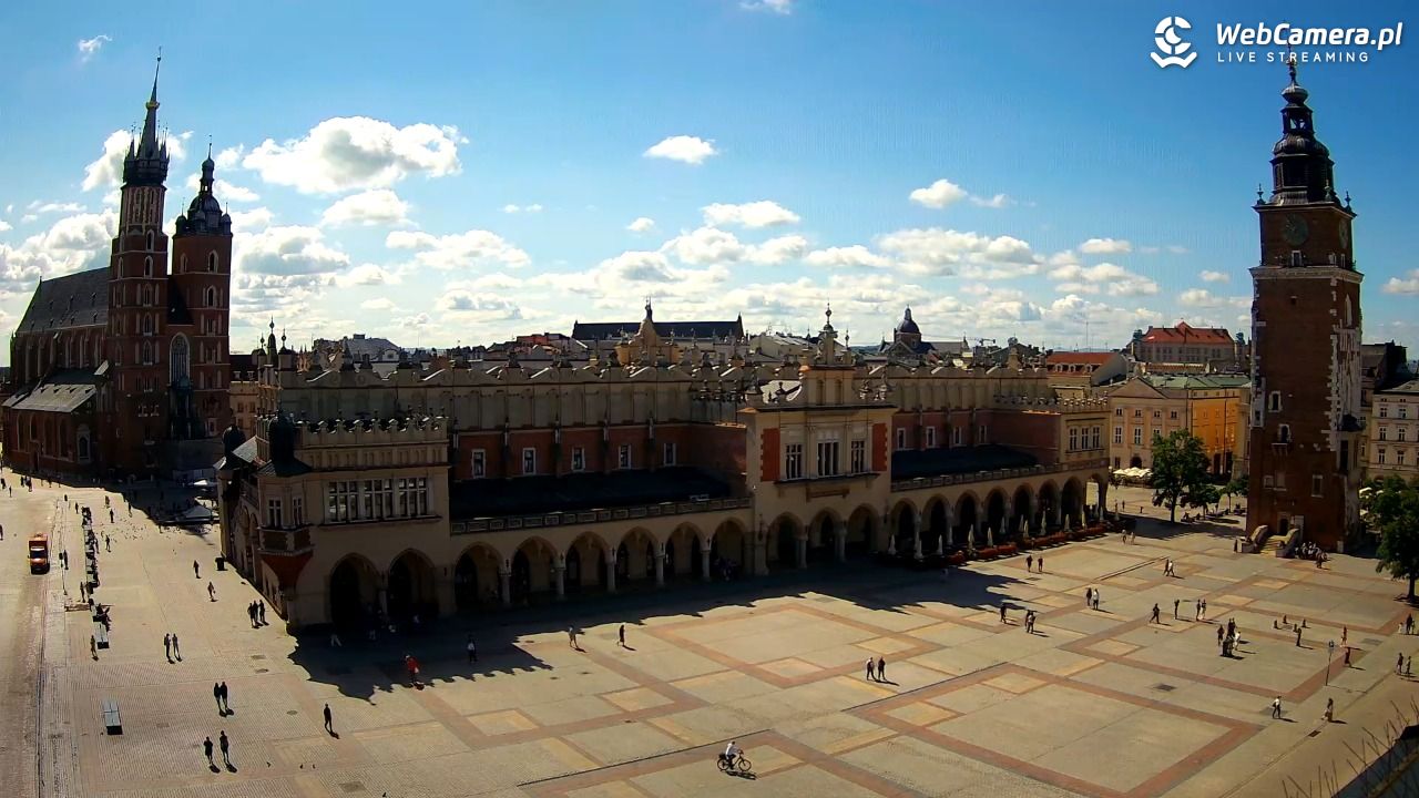 Kraków - widok na Rynek Główny - 20 lipiec 2026, 09:57