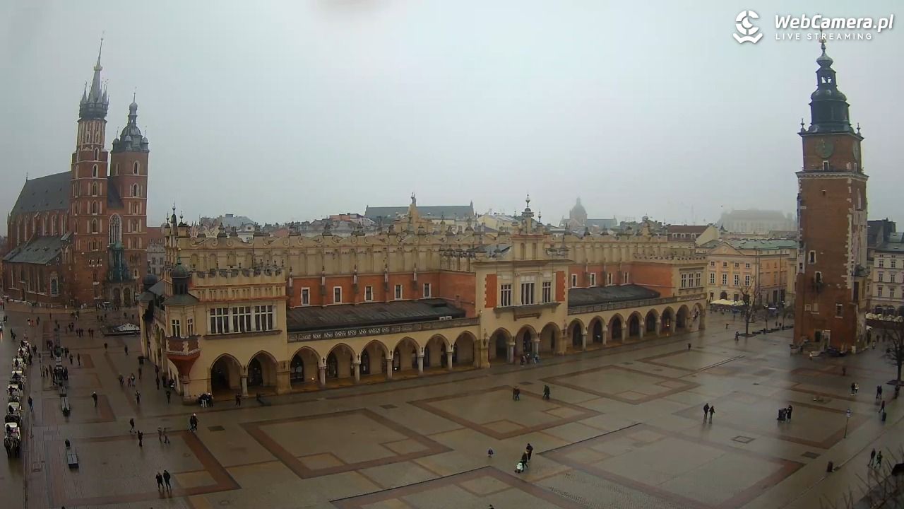 Kraków - widok na Rynek Główny - 06 luty 2026, 11:34
