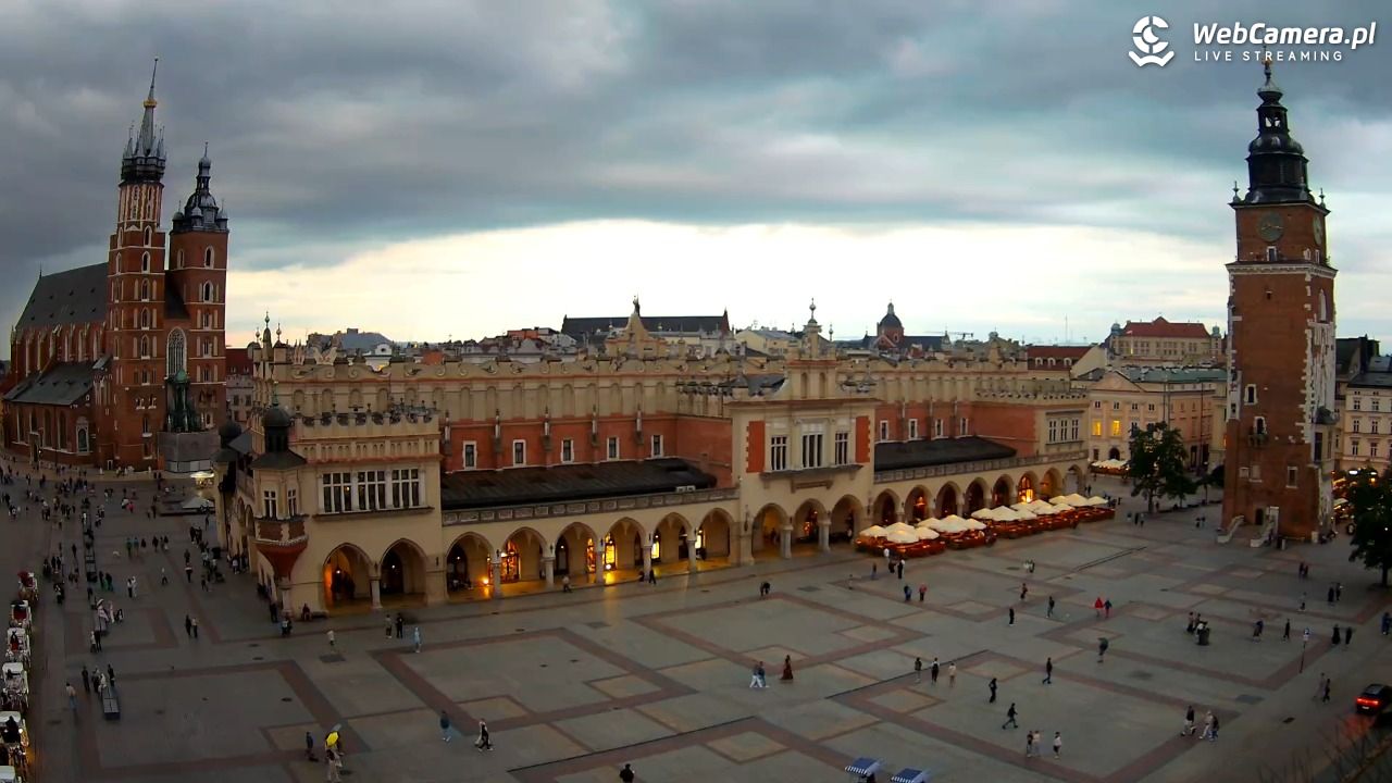 Kraków - widok na Rynek Główny - 21 lipiec 2026, 20:20