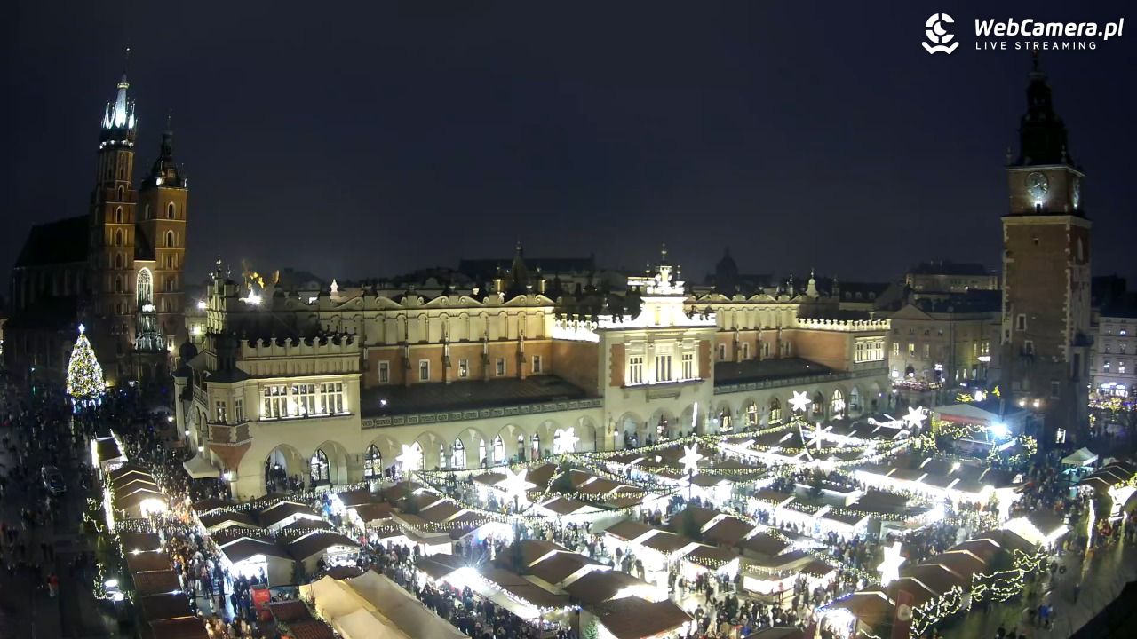Kraków - widok na Rynek Główny - 21 grudzień 2025, 16:24