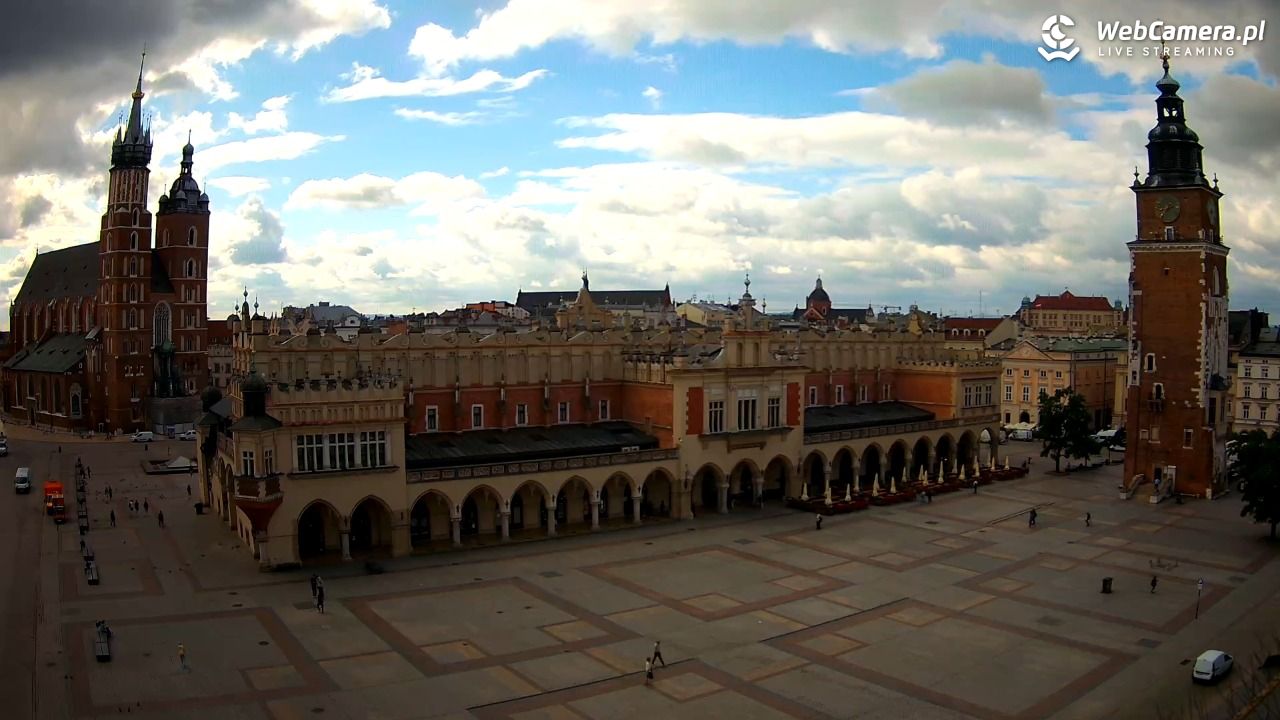 Kraków - widok na Rynek Główny - 21 lipiec 2026, 08:40