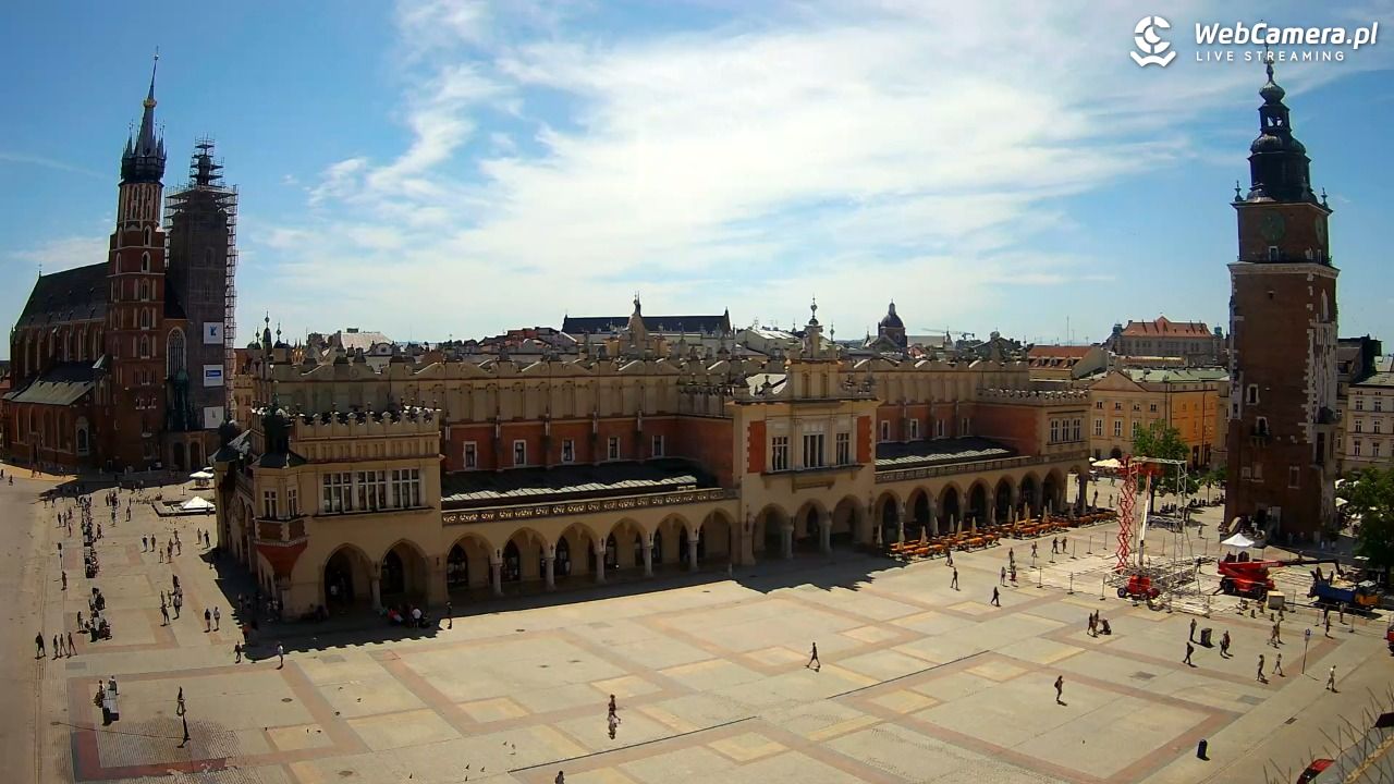 Kraków - widok na Rynek Główny - 30 czerwiec 2025, 11:31