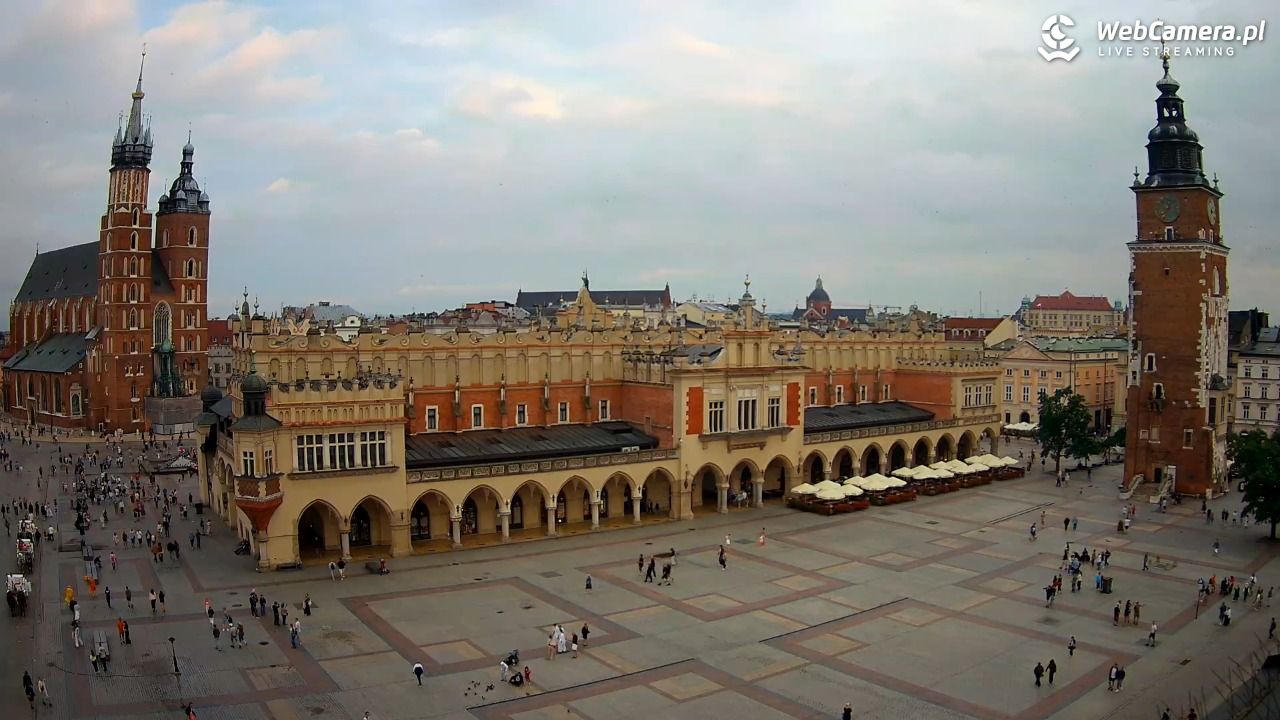 Kraków - widok na Rynek Główny - 19 lipiec 2026, 19:38