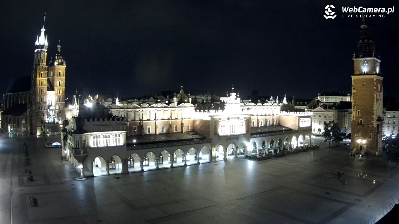 Kraków - widok na Rynek Główny - 23 lipiec 2026, 03:06