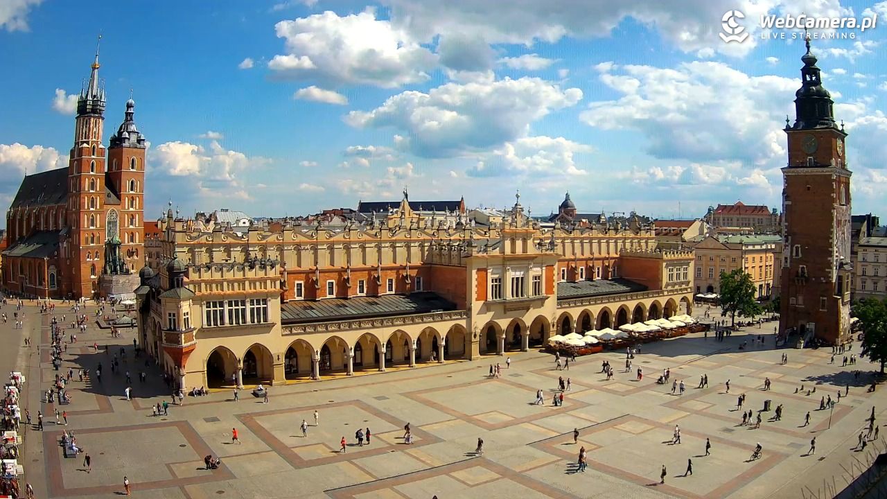 Kraków - widok na Rynek Główny - 22 lipiec 2026, 15:11