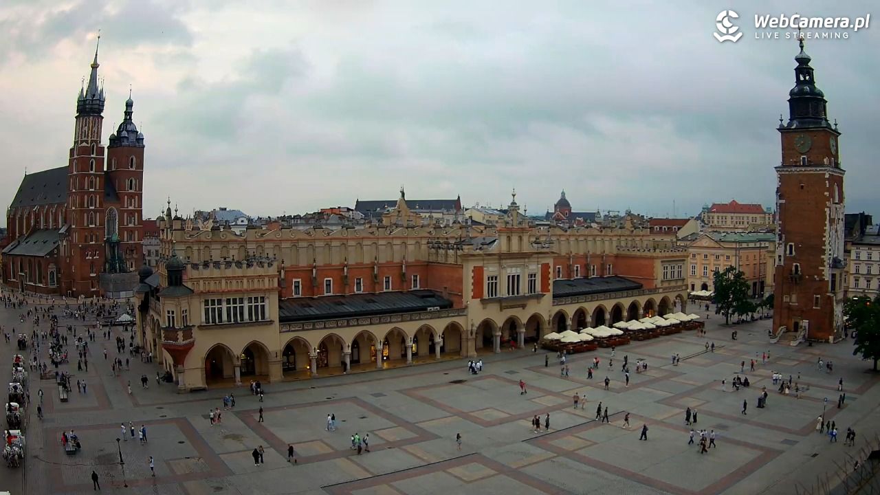 Kraków - widok na Rynek Główny - 19 lipiec 2026, 20:04