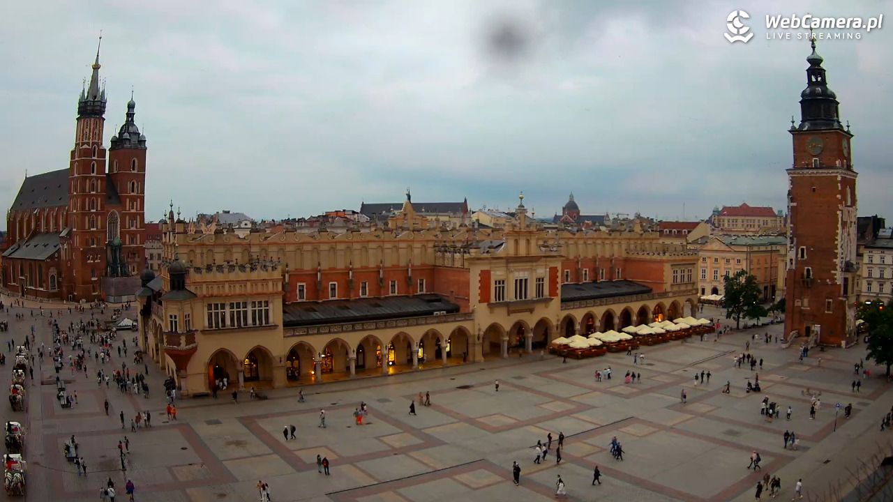 Kraków - widok na Rynek Główny - 19 lipiec 2026, 20:19