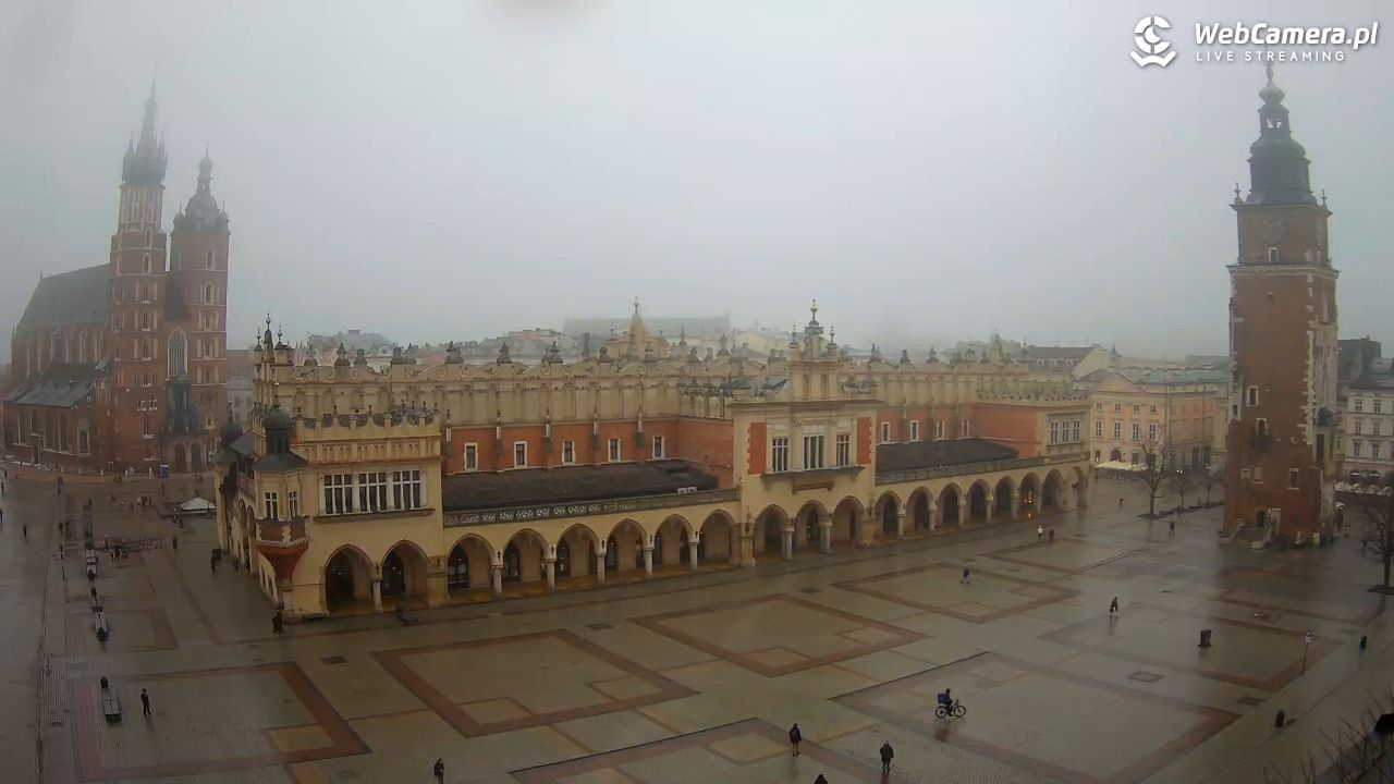 Kraków - widok na Rynek Główny - 06 luty 2026, 09:47