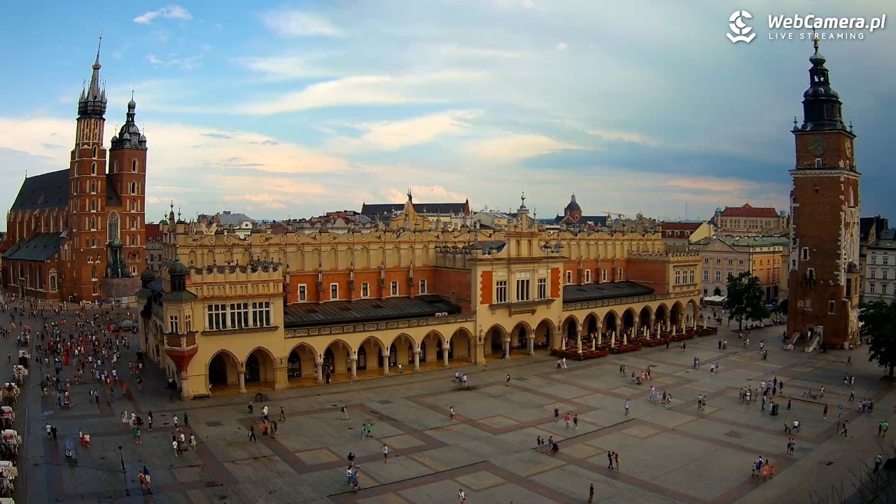 Kraków - widok na Rynek Główny - 19 lipiec 2026, 16:44