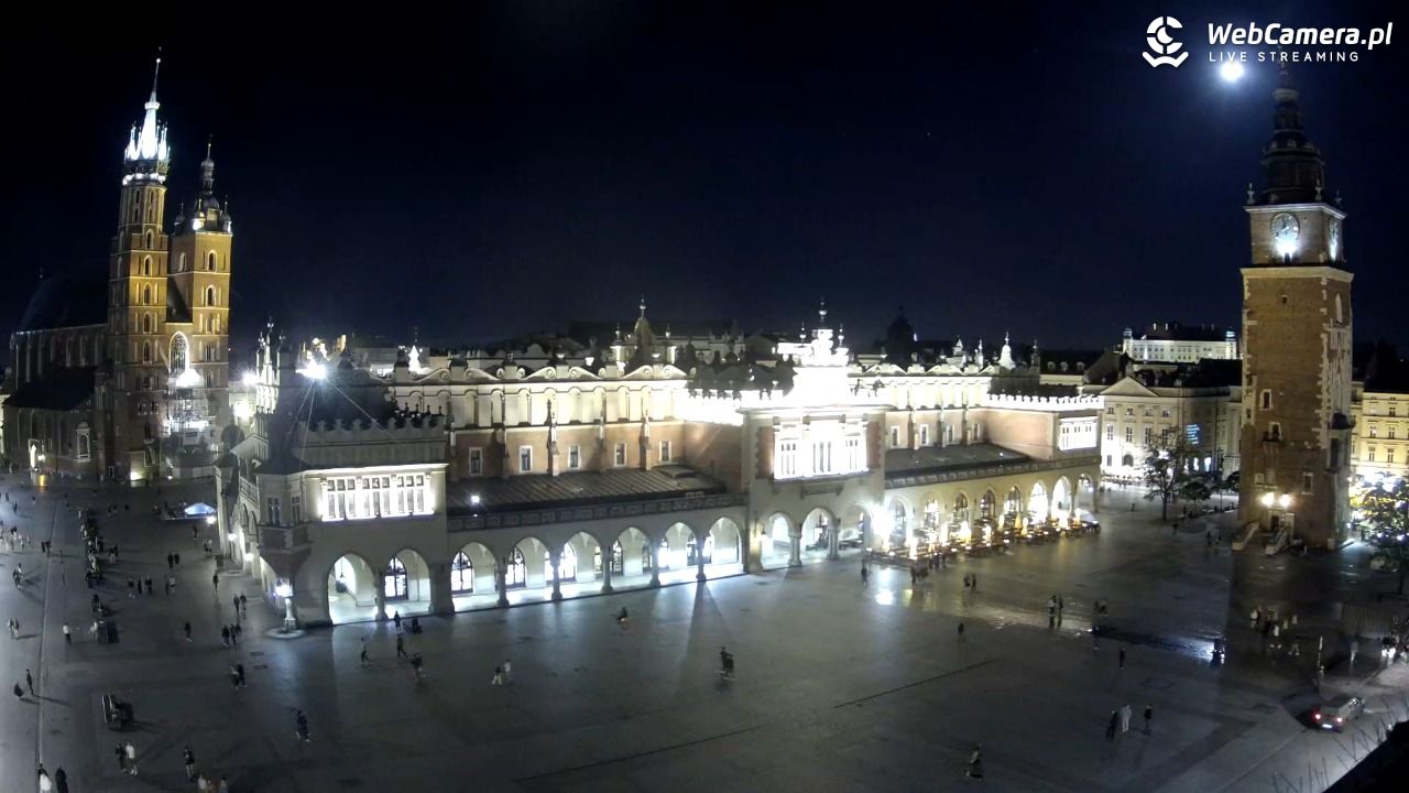 Kraków - widok na Rynek Główny - 29 maj 2026, 23:41