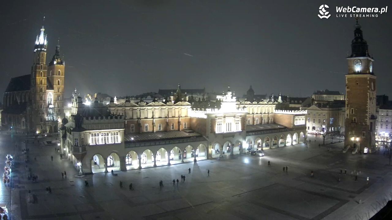 Kraków - widok na Rynek Główny - 03 luty 2026, 19:56