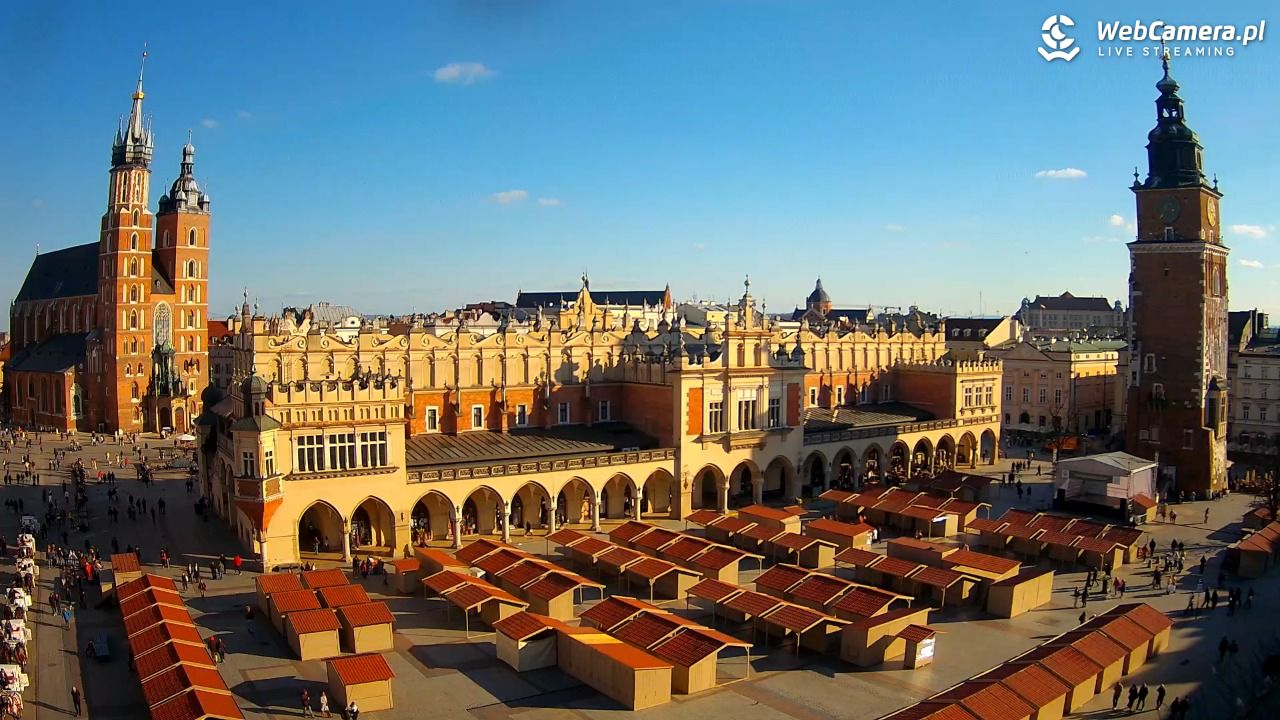 Kraków - widok na Rynek Główny - 21 marzec 2026, 15:38