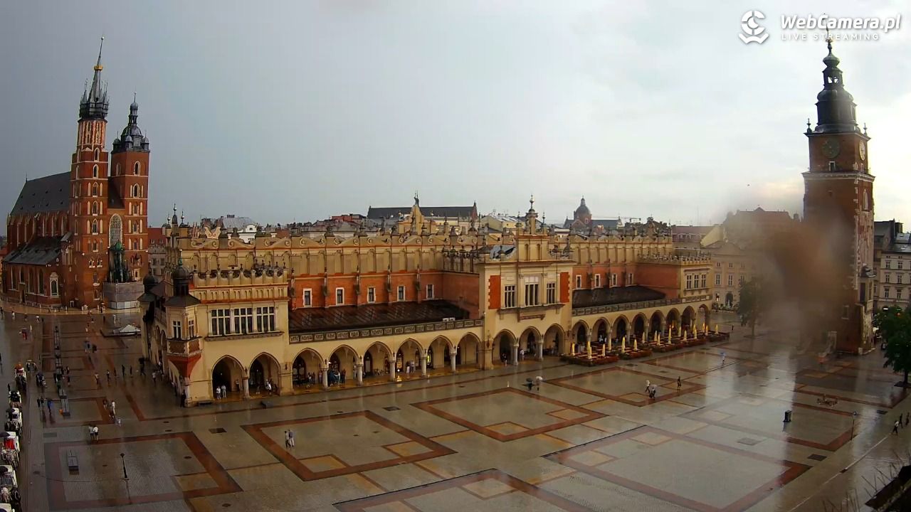 Kraków - widok na Rynek Główny - 19 lipiec 2026, 17:55
