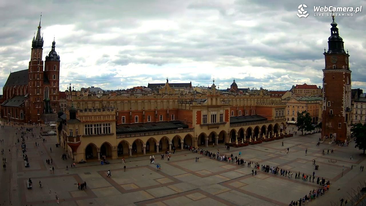 Kraków - widok na Rynek Główny - 21 lipiec 2026, 10:20