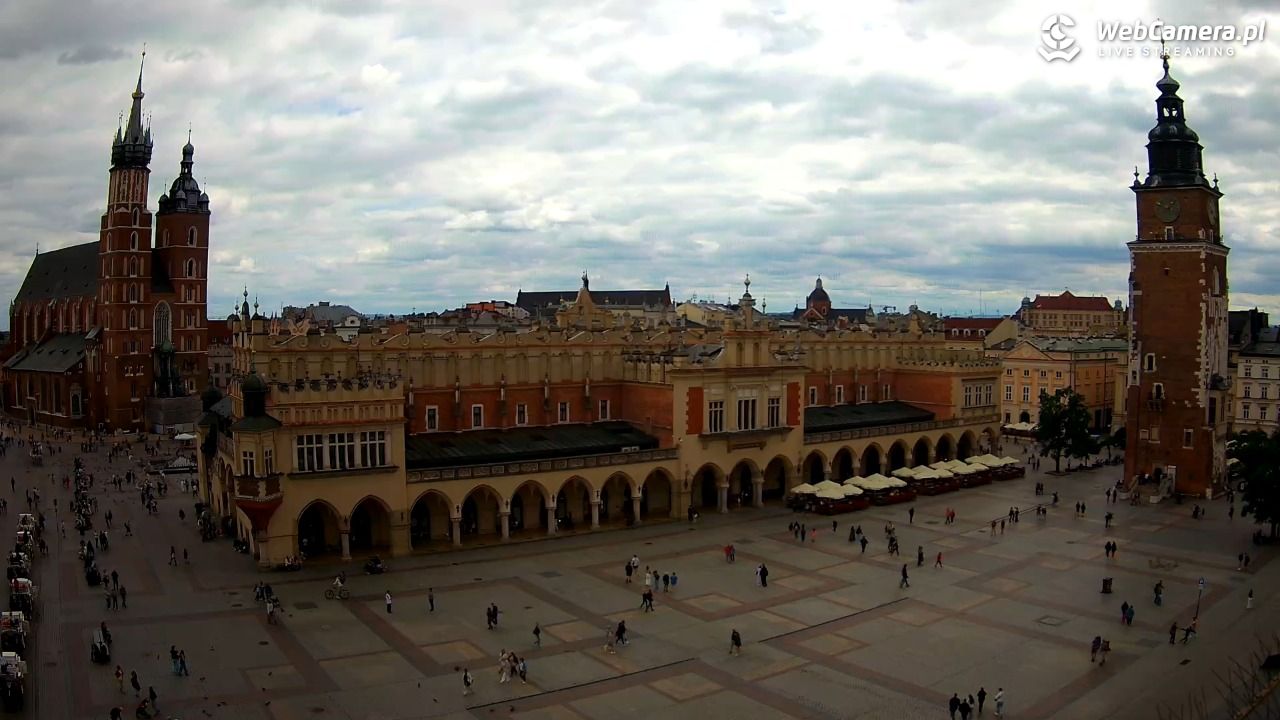 Kraków - widok na Rynek Główny - 21 lipiec 2026, 13:53