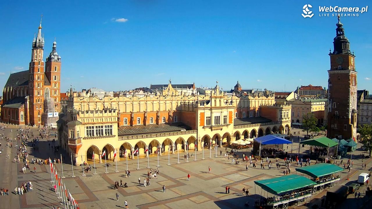 Kraków - widok na Rynek Główny - 29 maj 2026, 16:56