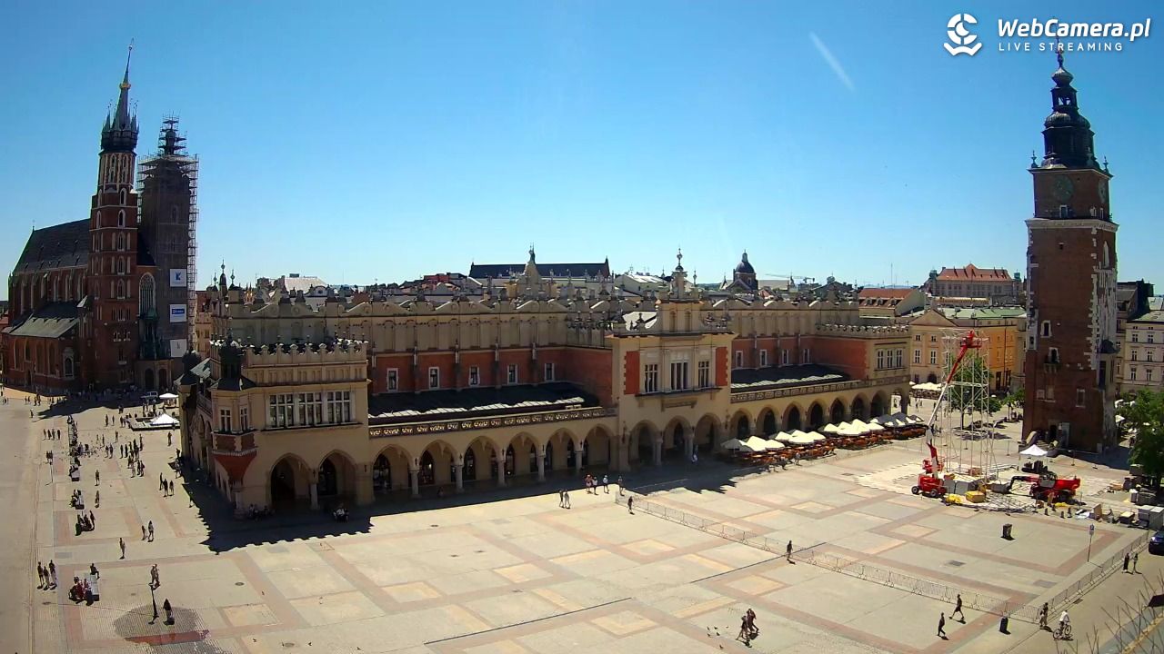 Kraków - widok na Rynek Główny - 01 lipiec 2025, 11:23