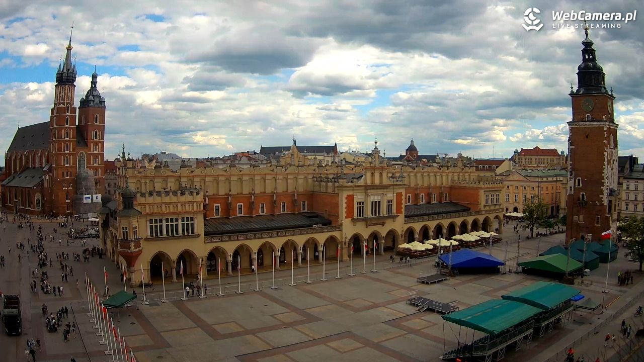 Kraków - widok na Rynek Główny - 28 maj 2026, 16:25