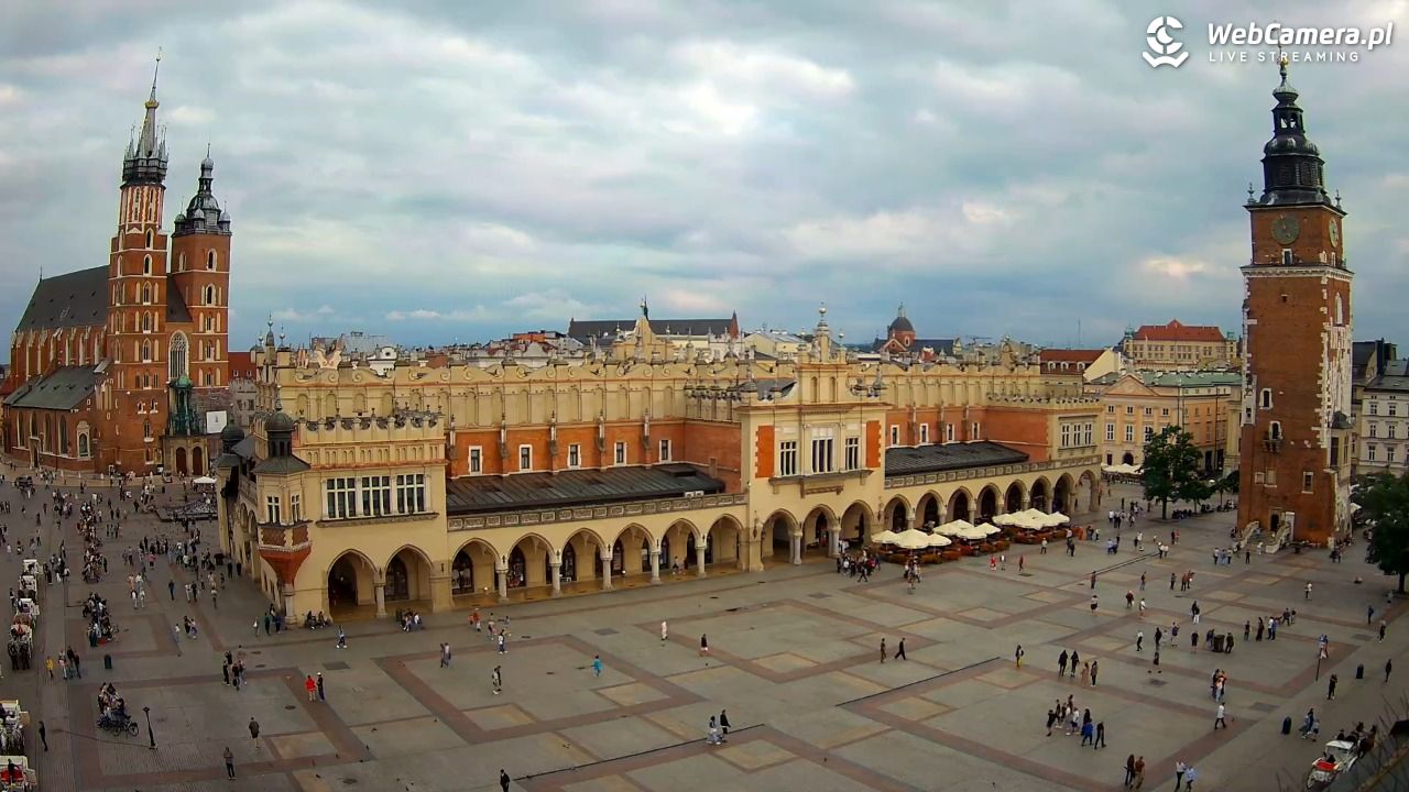 Kraków - widok na Rynek Główny - 31 sierpień 2025, 17:01