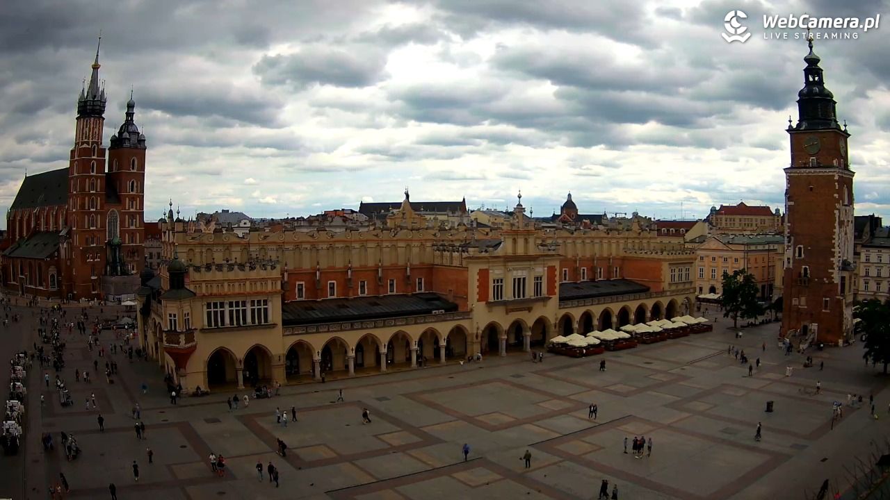 Kraków - widok na Rynek Główny - 21 lipiec 2026, 14:46