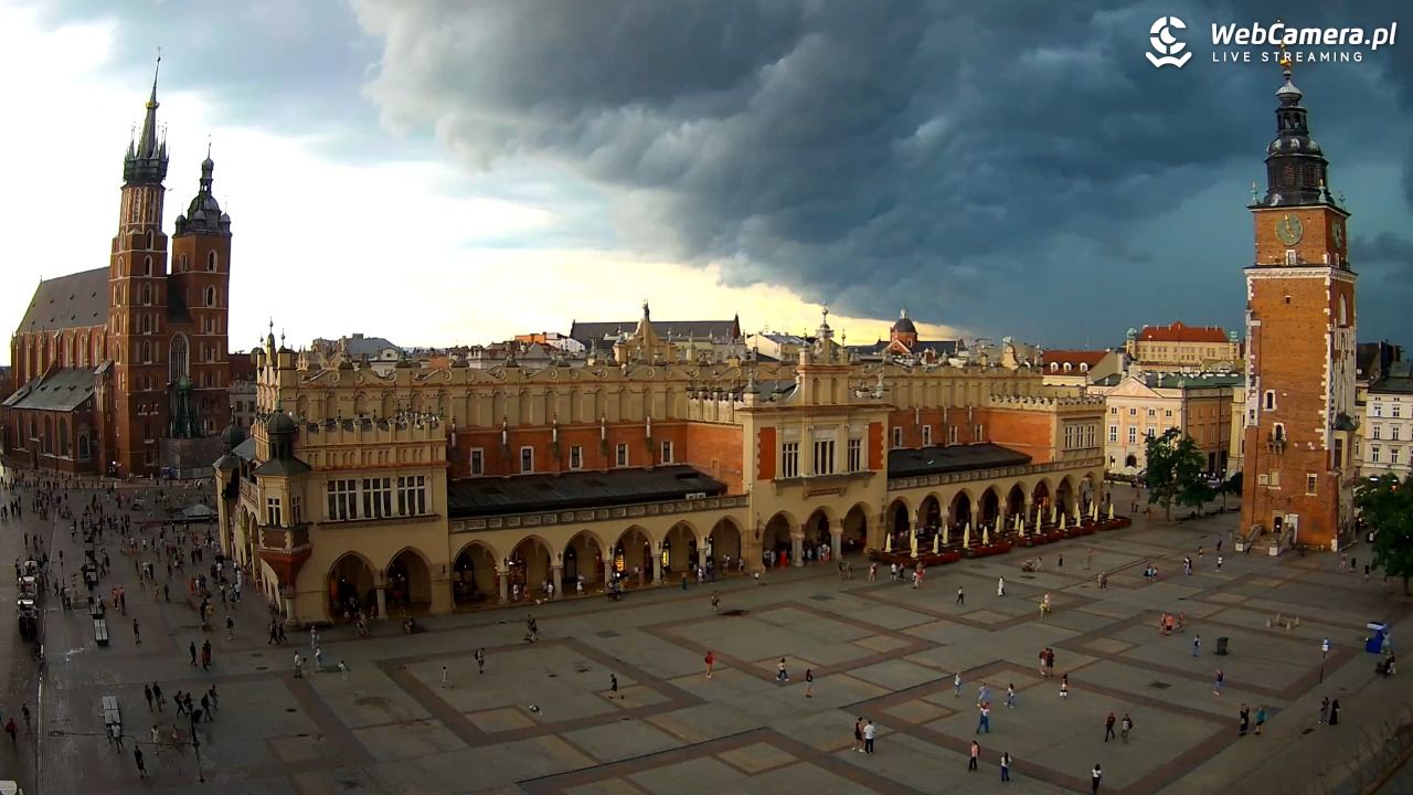 Kraków - widok na Rynek Główny - 19 lipiec 2026, 17:02