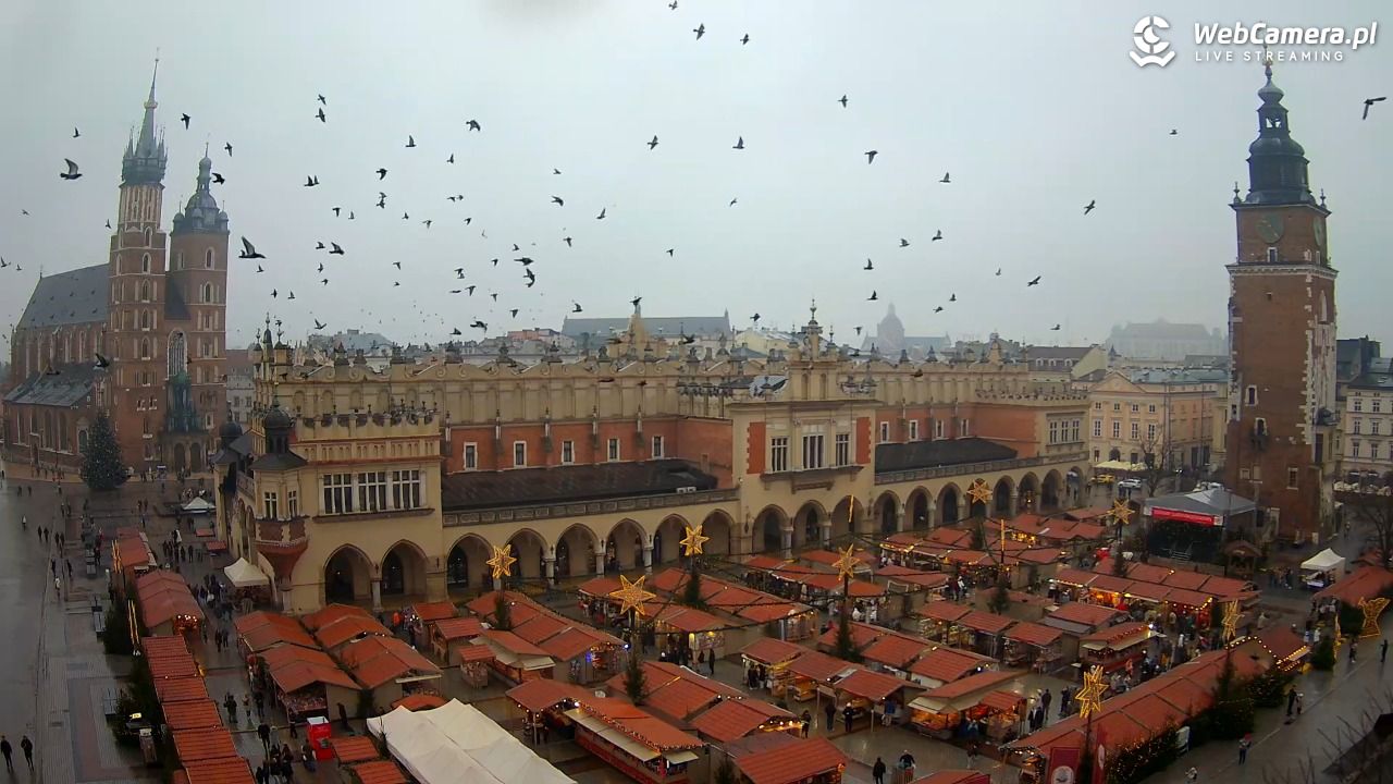Kraków - widok na Rynek Główny - 21 grudzień 2025, 10:24