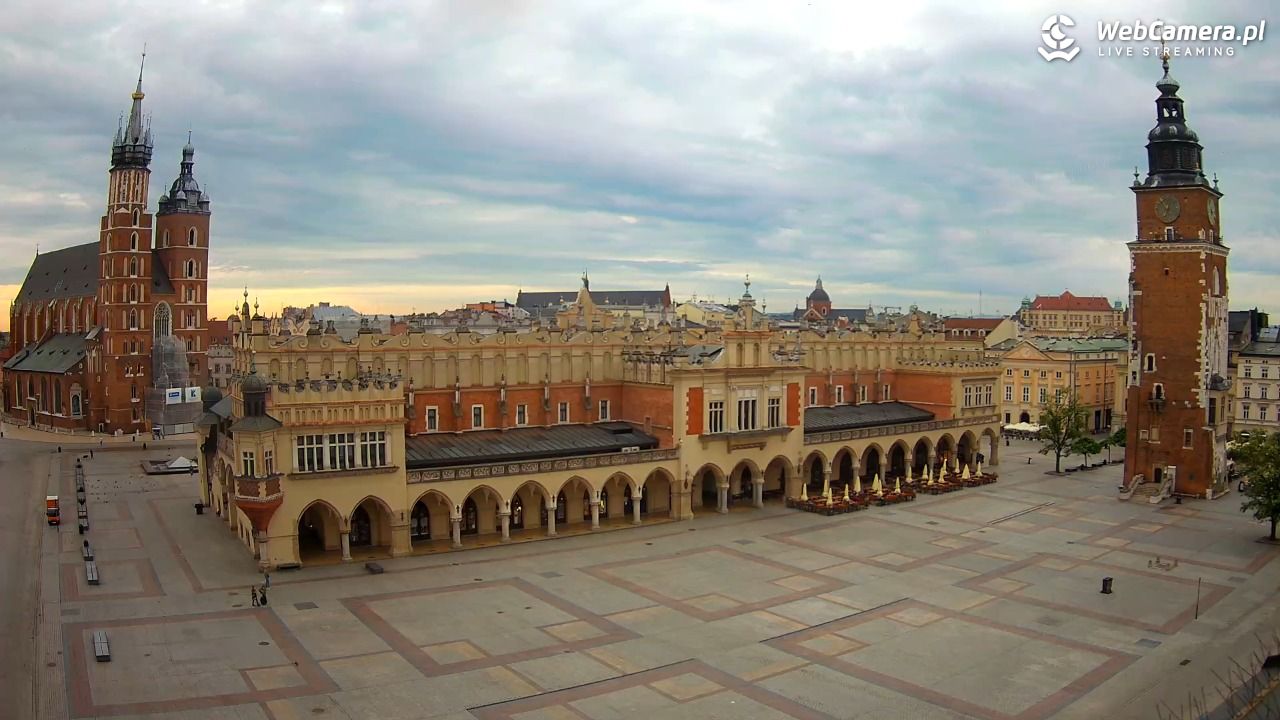 Kraków - widok na Rynek Główny - 30 maj 2026, 06:57