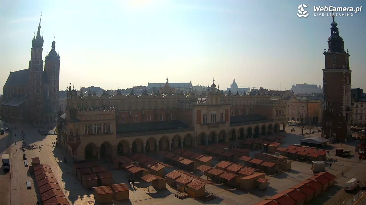 Kraków - widok na Rynek Główny - 20 marzec 2026, 09:10