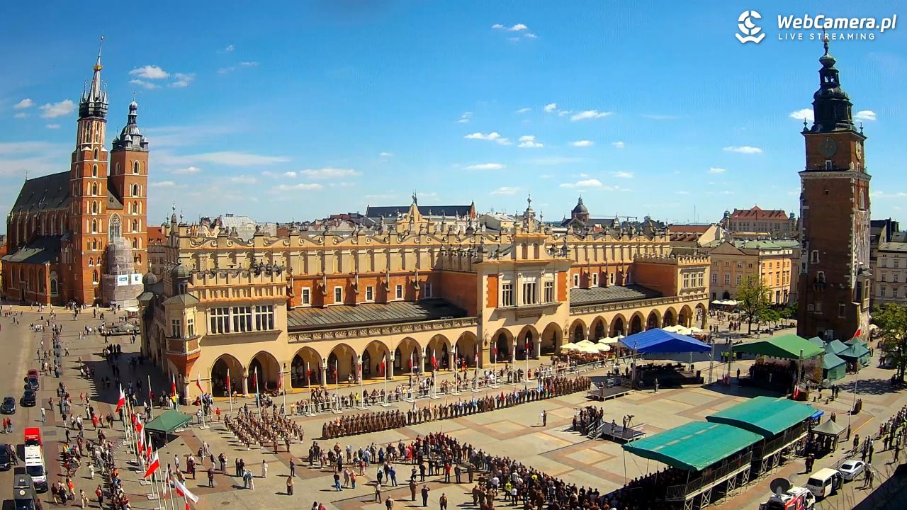 Kraków - widok na Rynek Główny - 29 maj 2026, 15:05