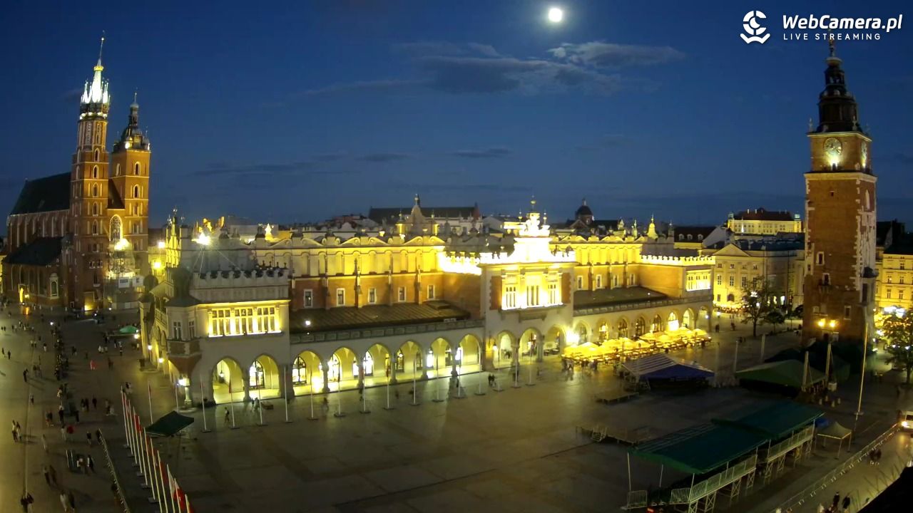 Kraków - widok na Rynek Główny - 28 maj 2026, 21:26