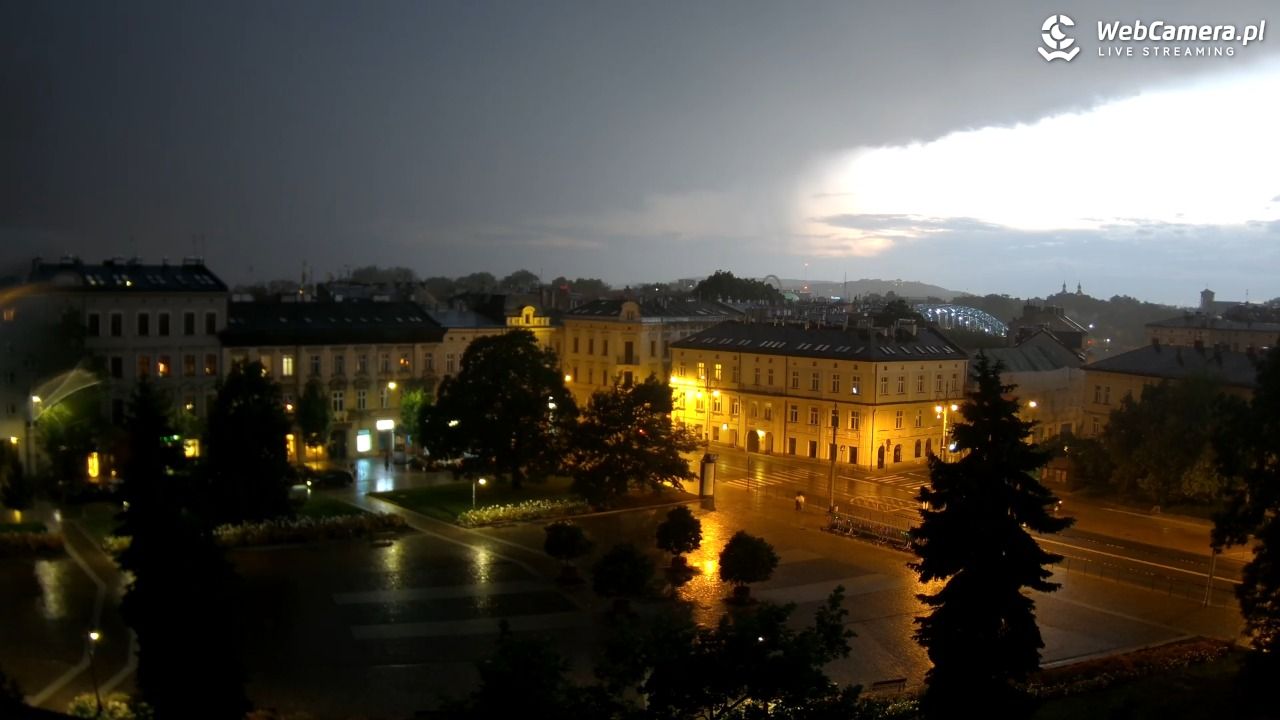 Kraków - widok na rynek Podgórski - 14 czerwiec 2026, 21:23