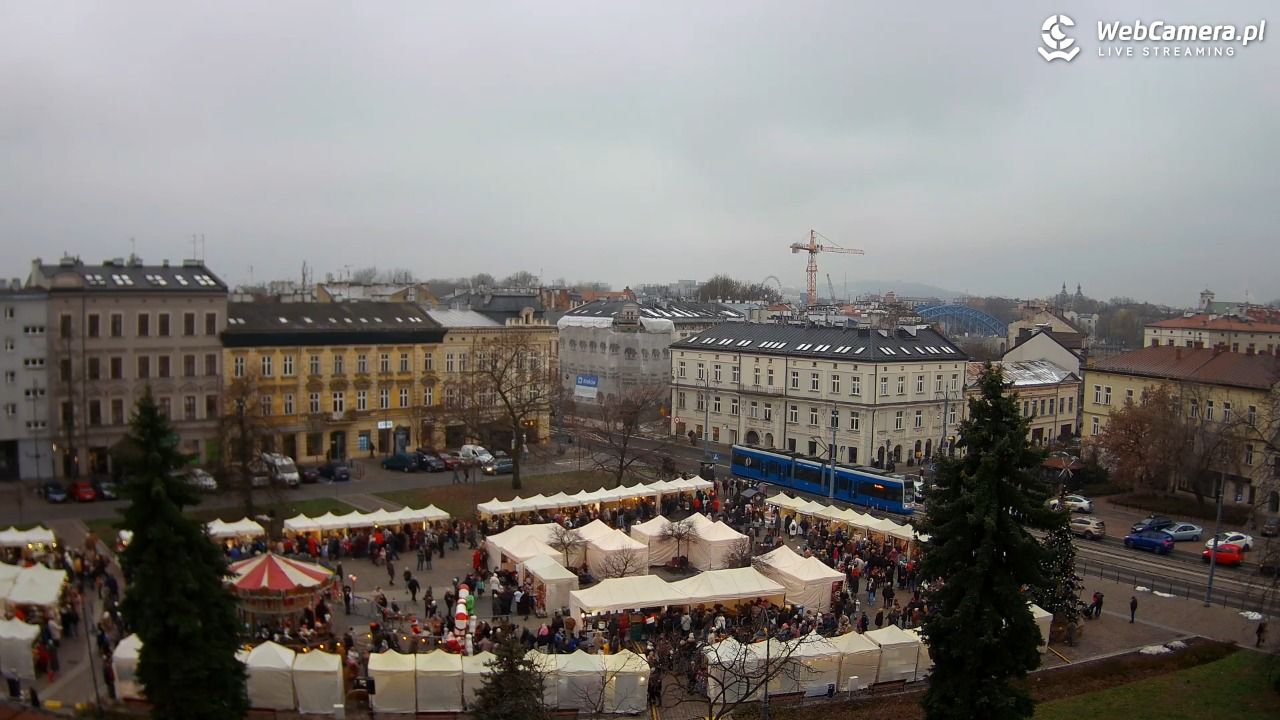 Kraków - widok na rynek Podgórski - 30 listopad 2025, 14:28