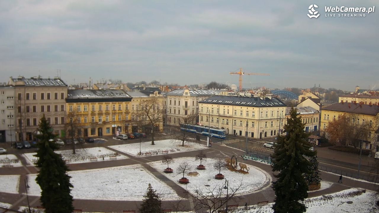 Kraków - widok na rynek Podgórski - 27 styczeń 2026, 08:25