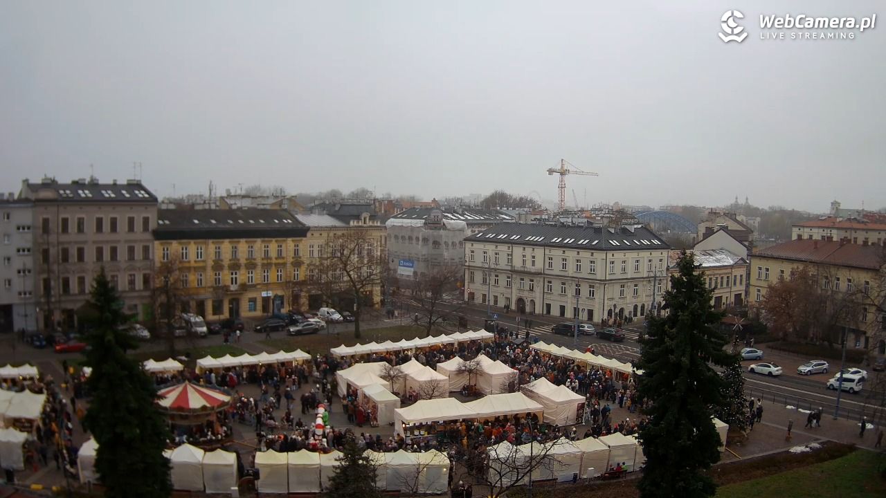 Kraków - widok na rynek Podgórski - 30 listopad 2025, 12:57
